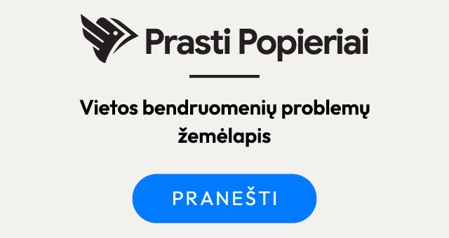 Prasti Popieriai - vietos bendruomeniu problemu zemelapis